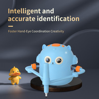 Robot de Dessin Intelligent Automatique en Plastique Tengyan avec Reconnaissance de Cartes et Guide Vocal pour l'Éveil Artistique Montessori (5-7 Ans)