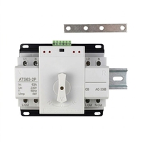 Mini-commutateur de transfert automatique double alimentation 2P 63A Classe CB ATS pour commutation entre réseau et générateur