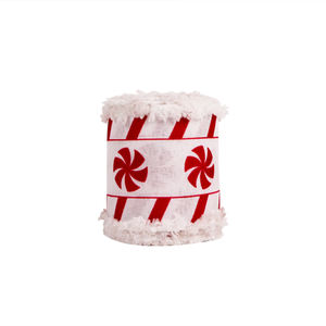 Nuovo arrivo nastro di tela con filo di natale, nastri di tela con cavo da neve, nastri con stampa di caramelle per regalo - Product Image 6