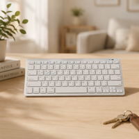 Nouveau clavier sans fil mini 78 touches pour tablette, fin, 2.4G, structure ciseaux, LED, USB