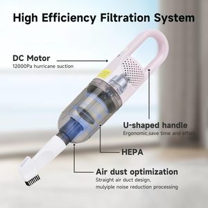 Aspirateur électrique portable sans sac 2 en 1 pour sols durs, poils d'animaux, hôtels et usage domestique, 600W - Product Image 3