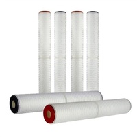 Cartouche filtrante plissée en PP de qualité alimentaire Absolute Micron 10-40 pouces pour la filtration des liquides