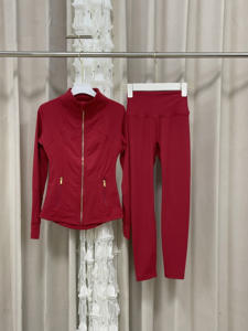 Ensemble <span class=keywords><strong>de</strong></span> yoga respirant et élégant pour <span class=keywords><strong>femme</strong></span>, 2 pièces, avec fermeture éclair, tenue <span class=keywords><strong>de</strong></span> <span class=keywords><strong>sport</strong></span> ajustée - Product Image 4