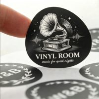 Etiquetas Adhesivas Personalizadas con Logotipo Impreso para Bebidas de Café, Etiquetas de Embalaje con Reverso Mate de Lujo