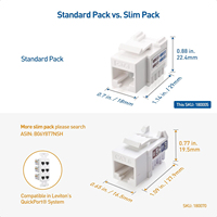 Coupleur réseau Punch Down Cat 6 RJ 45 Keystone Modulaire UTP 180 Degrés RJ45 Cat5e Cat6 Keystone Jack