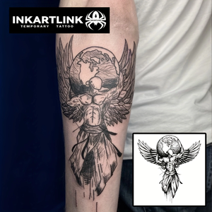 INKARTLINK - Pegatinas de Tatuajes Temporales para el Cuerpo, Diseño de Alas de Ángel, Resistentes al Agua, Ecológicas, Duran 15 Días, Paquete al por Mayor - Product Image 1
