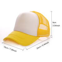 HTPmart Sublimation Polyester Réglable Mesh Cap Personnalisé Blanc Sport Chapeau Impression Respirant Cap pour Adultes Enfants Jeunes