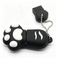 2. Memoria USB de Silicona con Diseño de Pata, Resistente al Agua, Dispositivo de Almacenamiento de Datos con Diseño Animado, Regalo Promocional Personalizado