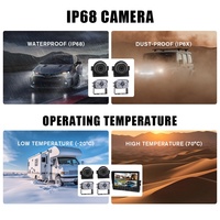 Sistema de Monitoreo con Cámara de 360 Grados para Camión/Auto, Kit de Seguridad con Video Digital AHD de 7 Pulgadas, Cámara de Reversa y Delantera