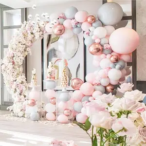 Розовый Арка комплект розовое золото конфетти воздушные шары 4D воздушный шарик из фольги в форме для принцессы на свадьбу птицы для вечеринки в честь будущего рождения ребенка украшения