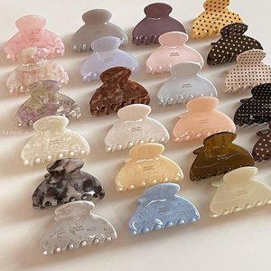 Pince à cheveux DD japonaise et coréenne en acétate, élégante petite pince à griffes pour cheveux courts, logo personnalisé, cadeaux quotidiens - Product Image 3