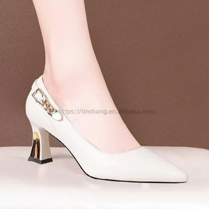 Chaussures de bureau pour femmes, talons hauts fins, confortables, escarpins noirs à bout carré, chaussures de mode - Product Image 2