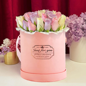 Cajas de Regalo redondas de cartón ecológico, Cajas de Regalo personalizadas con Logo de lujo, para guardar rosas, embalaje de flores a granel - Product Image 5