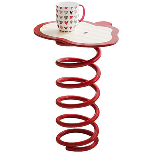 Table basse mignonne de style printanier, petite table d'appoint pour chambre à coucher ou canapé, cadeau de <span class=keywords><strong>déménagement</strong></span> style crème pour les meilleurs amis - Product Image 5