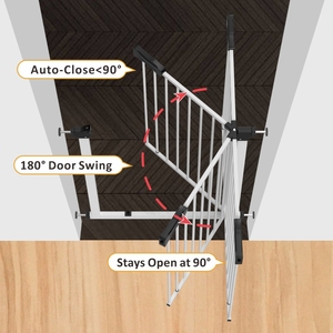 Puerta de Seguridad para Bebés Prodigy SG001, Personalizable OEM, Ajustable, Metálica, para Uso en Exteriores y Cocina/Baño, Diseño Multifuncional - Product Image 6