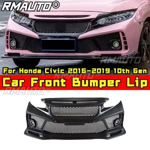 <b>Car</b> Front Bumper Lip Splitter <b>Diffuser</b> Spoiler Guard Body Kit <b>For</b> Honda Civic 2016-2019 10th Gen <b>Car</b> Accessories - Product Image 1