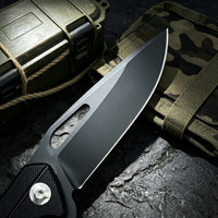 Cuchillo Plegable de Alta Calidad con Hoja de Acero 5cr13 y Mango G10, Cuchillo de Bolsillo para Supervivencia al Aire Libre, con Clip de Bolsillo G10 para Camping, Bricolaje, Grado OEM