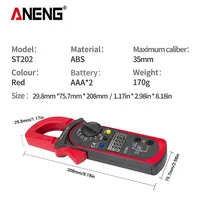 Multimètre à pince numérique ANENG 2000 points de lecture, testeur professionnel intelligent de courant AC/DC, voltmètre à pince, outils d'électricien