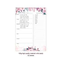 Offre Spéciale nouveau style 52 semaines liste de courses bloc-notes planificateur alimentaire vie exquise nécessités quotidiennes personnalisable