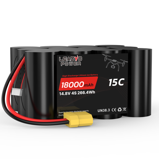 4S3P 18Ah 21700 Li-ion Drone Battery 14.8V 18000mAh 15C High Rate Lithium Batteries for FPV UAV RC Drone