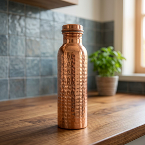Bouteille d'eau décorative en cuivre uni, écologique, compatible lave-vaisselle, anti-corrosion, résistante à l'eau bouillante, avec infuseur à thé, pour boissons. - Product Image 3