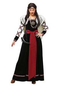 Costume de <span class=keywords><strong>Viking</strong></span> foncé pour adulte Costume de <span class=keywords><strong>Viking</strong></span> Raider médiéval de grande taille pour <span class=keywords><strong>femme</strong></span> - Product Image 2