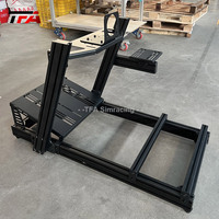 de conducción de coche con soporte de monitor único, kit de simulación de carreras de extrusión de aluminio negro, 4080