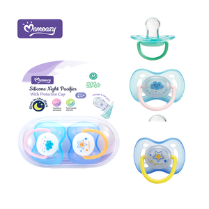 Momeasy sans BPA 2PK bébé bébé sucette <span class=keywords><strong>nuit</strong></span> lumineuse sucettes Silicone sucette lueur dans le noir sucette Type physiologique - Product Image 3