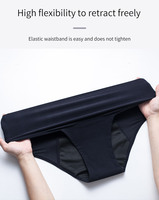Culotte menstruelle sans couture grande taille 6XL, 4 couches, anti-fuite, sans coussinets, taille haute, protection maximale
