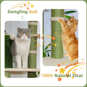 Kualitas tinggi penjualan terlaris kucing bentuk bambu memanjat pohon kucing bermain menggaruk kucing tidur Sisal menggaruk Post - Product Image 4