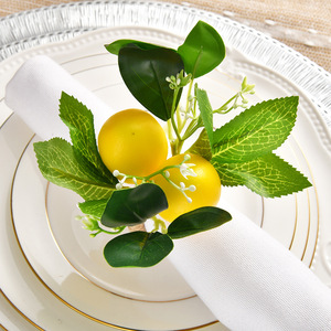 Porta Servilletas de Plástico con Forma de Limón, Ecológico, Moderno y Elegante, Soporte para Toallas de Invitados, para Cocina, Cócteles, Bodas - Product Image 1