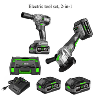 Conjunto de herramientas eléctricas, molino de ángulo de 125 mm y combinación de llave de impacto 680n.m, para pulido, mantenimi