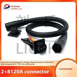 Liushi công suất cao 120A nam USB cáp 2 + 8 song song mở rộng dây nịt dây điện đồng liên hệ với vật liệu IP65 đánh giá cho năng lượng mới - Product Image 2