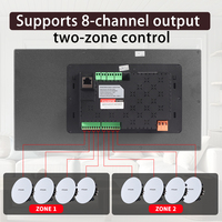 Système de console de musique d'ambiance Tuya Smart Home 7 pouces, contrôleur audio home cinéma avec 4 haut-parleurs de plafond de 5 pouces