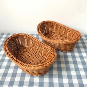 Panier à linge peu encombrant, panier à linge en tricot Moses, paniers à vêtements bon marché, boîte à pain transparente, en bois et en osier - Product Image 5