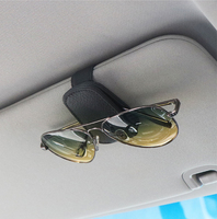 Clip magnétique personnalisé en cuir véritable pour lunettes, support de lunettes de voiture, clip pour billets et cartes, gadgets de voiture, clip pour lunettes de soleil pour pare-soleil