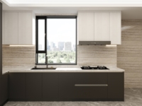 Mobili da Cucina su Misura con Finitura Laccata, Ante in Legno Massello e Isola con Spazio di Archiviazione, Dimensioni Personalizzate e Layout su Ordinazione