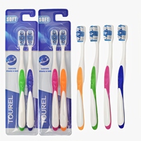 Fabricant de brosses à dents en plastique à poils en nylon mi-durs de luxe pour adultes de marque privée OEM 2