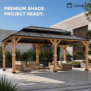 Pérgola Motorizada <span class=keywords><strong>de</strong></span> Aluminio con Persianas y Soporte para TV, Estructura con Recubrimiento en Polvo, Pabellón o Gazebo para Compradores <span class=keywords><strong>de</strong></span> Proyectos Personalizados - Product Image 1