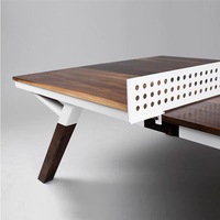 Table de sport multifonction 2-en-1 pour intérieur et extérieur, en bois massif, table de ping-pong, couleur personnalisée, 274x152x76cm, durable et facile à assembler