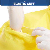 Combinaison de protection médicale jetable à capuche Hubei Haixin, jaune, avec couvre-chaussures, vente en gros B2B