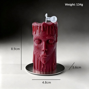Vela de Cera Artística con Forma de Rostro Esculpido en 3D, Decoración para Mesa del Hogar - Product Image 6