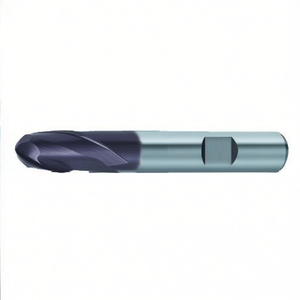 Fresa de extremo esférico HSS-Co estándar Ttake TA1418 con recubrimiento de TiAlN, helicoidal de 30 grados y 2 filos - Product Image 2