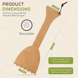 Raspador de Parrilla de Madera de Haya, Limpiador de Planchas, Herramienta de Madera Natural Segura y Gratuita para Parrillas Traeger y Otras - Product Image 5