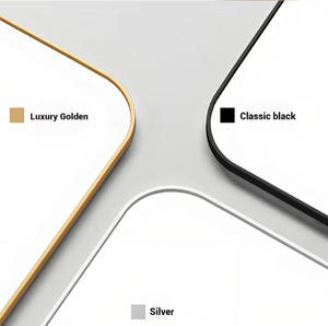 Modern Framed Luxury Full Body Large Free Standing Glass Dressing <b>Mirror</b> Black Vanity for Living Room Home Decor - Product Image 3