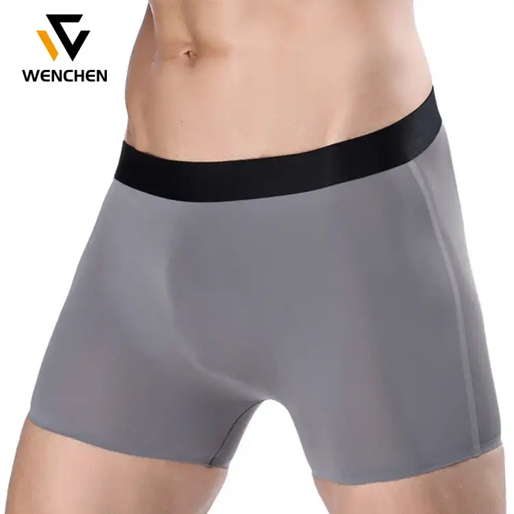 2021Hot Comfortabel Ijs Zijde Maatwerk Logo Custom Mannen Ondergoed Boxer Shorts Heren Slips