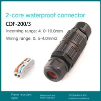Connecteur circulaire étanche IP68 adaptateur M12 étanche à la pluie extérieur bornier de fil à 2 cœurs à 3 cœurs sans soudure pour enterré