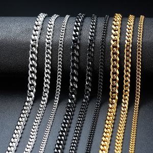 <strong>Custom</strong> Black Gold Silver <strong>Chain</strong> Choker Necklace Stainless Steel <strong>Men</strong> Jewelry Necklace - Product Image 1
