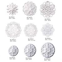 Moderne PU-plafondmedaillonset, 9-delig, ster/kruis/blad/fleur-de-lis design, vochtbestendig, rotbestendig decor