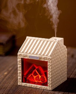 Charcoal House Air Mist Humidifier Stove Design 200ml Small Home Night Light Huiles Diffuseur - Product Image 3